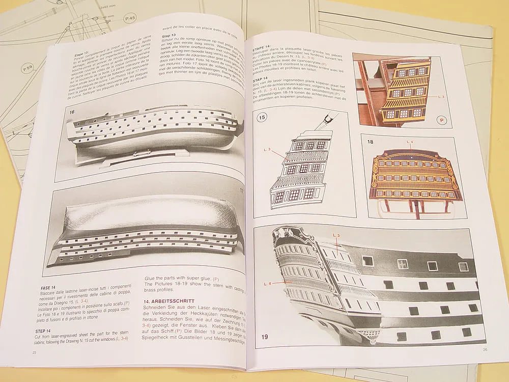 Чертеж корабля HMS Victory (1:78)