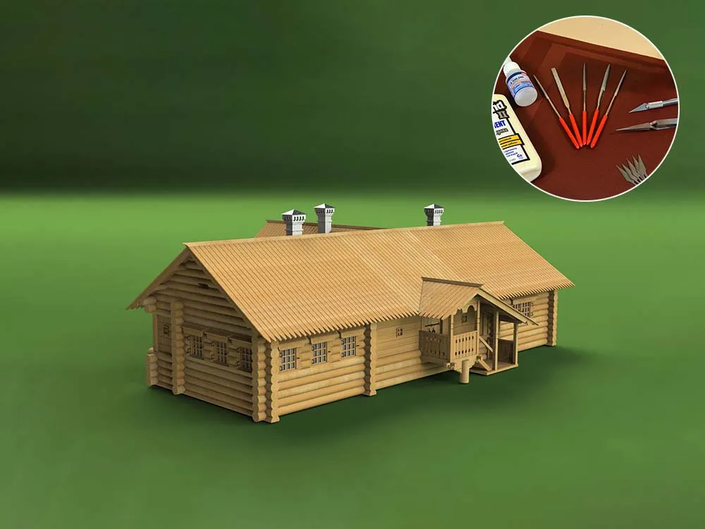 Домик Петра I из Архангельска XVIII век + (Расширенный набор для сборки)