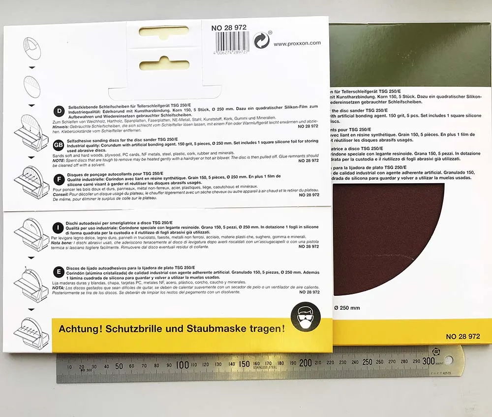 Самоклеящиеся шлифовальные круги К150 для Proxxon TSG250/E, 5 шт 28972