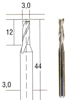 Фреза твердосплавная Proxxon, 3 мм Фреза твердосплавная Proxxon, 3 мм