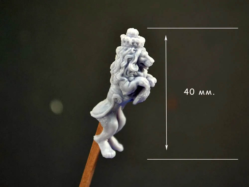 Носовая фигура Французский лев, пластик, 40 мм Носовая фигура Французский лев, пластик, 40 мм