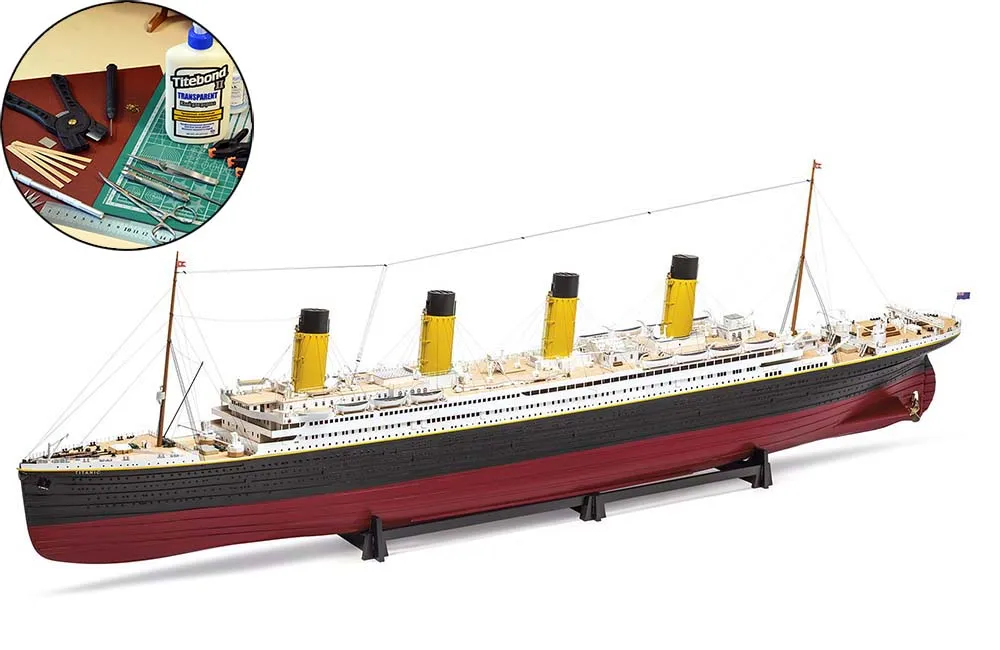Титаник (RMS Titanic) + (Полный набор инструментов, клея и краски) Титаник (RMS Titanic) + (Полный набор инструментов, клея и краски)