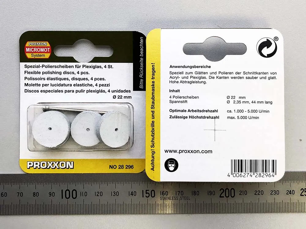 Эластичные полировальные диски Proxxon, 4 шт