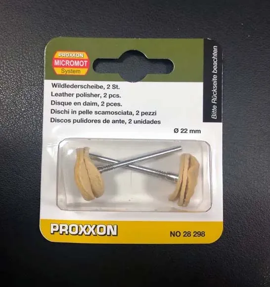 Полировальные круги Proxxon из кожи, 2 шт Полировальные круги Proxxon из кожи, 2 шт