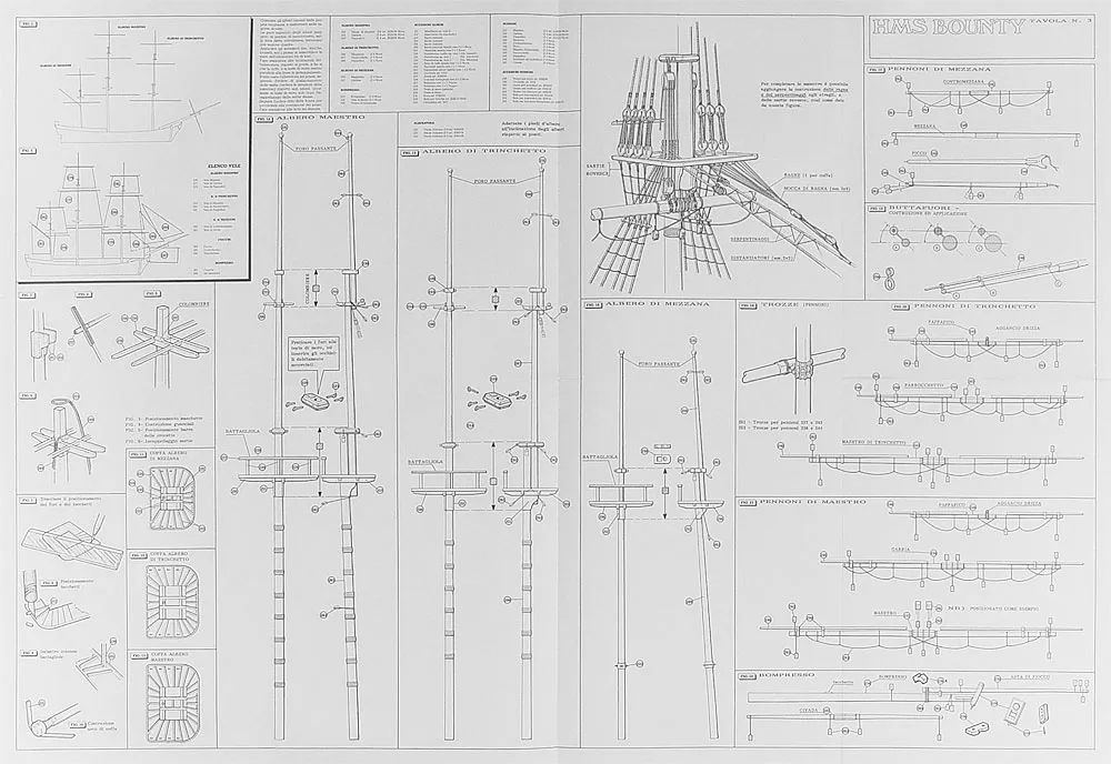 Чертеж корабля HMS Bounty