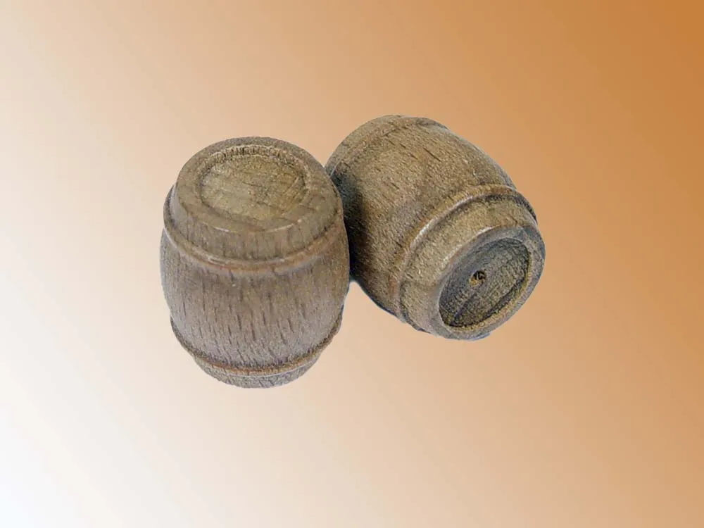 Бочка, орех, 30х25 мм, 6 шт