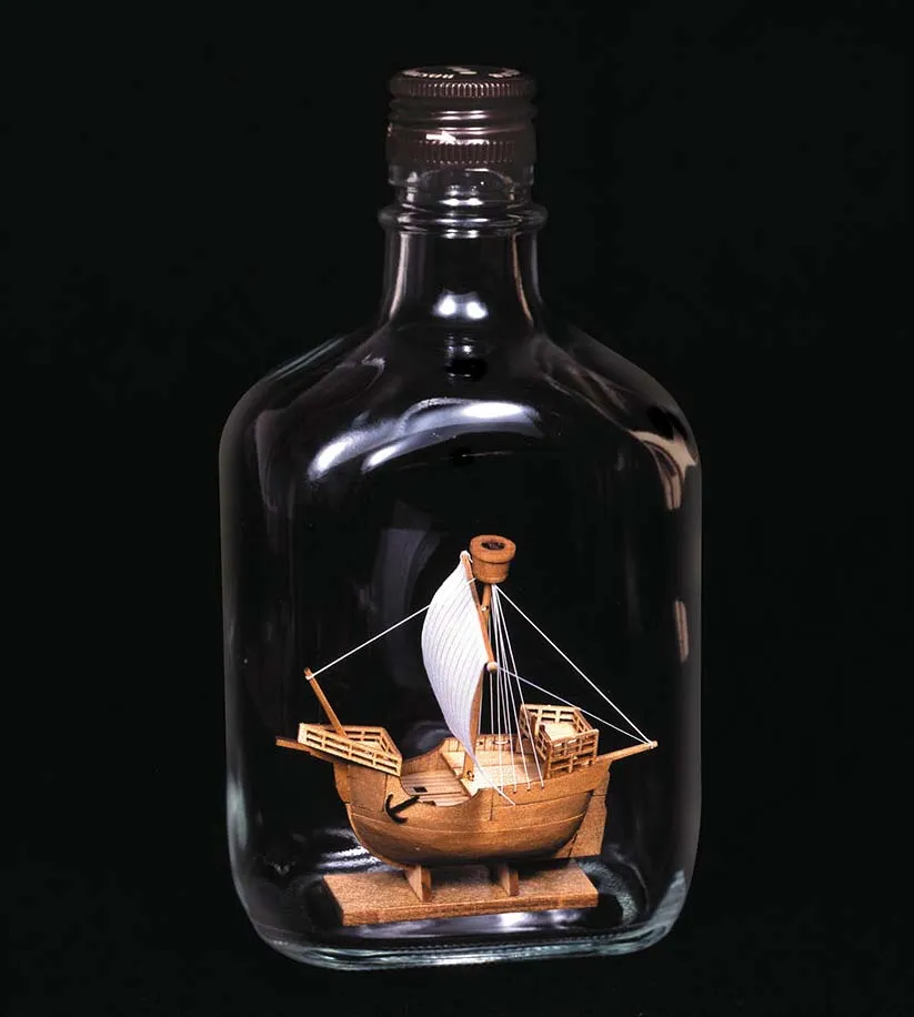 деревянная модель парусника Catalan Ship корабль в бутылке деревянная модель парусника Catalan Ship корабль в бутылке
