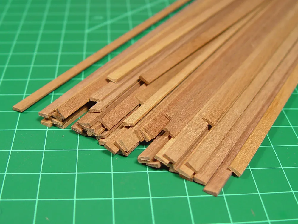 Рейка клиновидная 5х2х1 мм, орех, 2 шт, длина 45 см