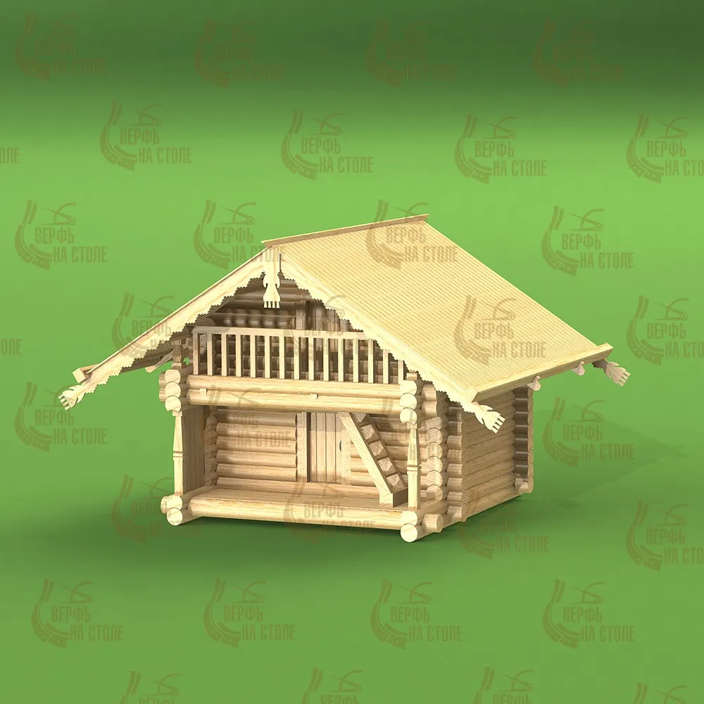 Амбар из села Коккойла (Кижи), 296 деталей