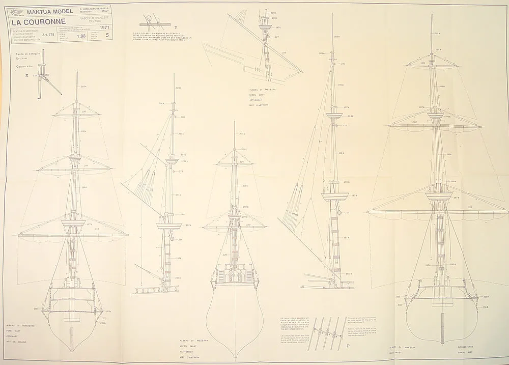 Чертеж корабля La Couronne Чертеж корабля La Couronne