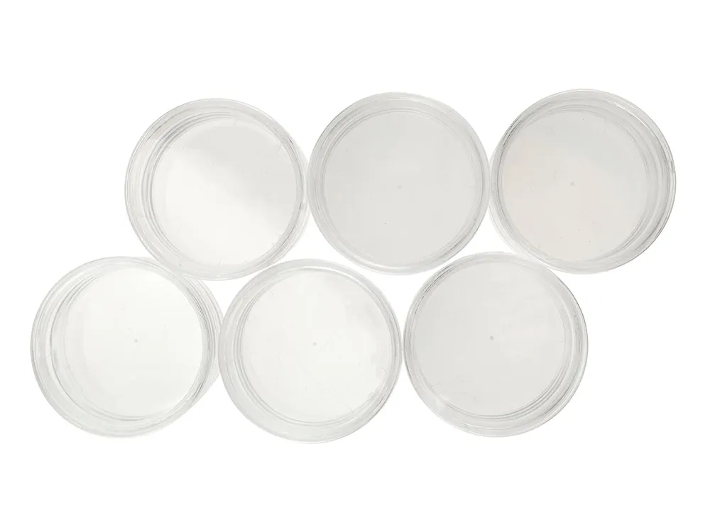 Круглые прозрачные контейнеры, диаметр 50 мм, 6 штук, стыкуемые Круглые прозрачные контейнеры, диаметр 50 мм, 6 штук, стыкуемые