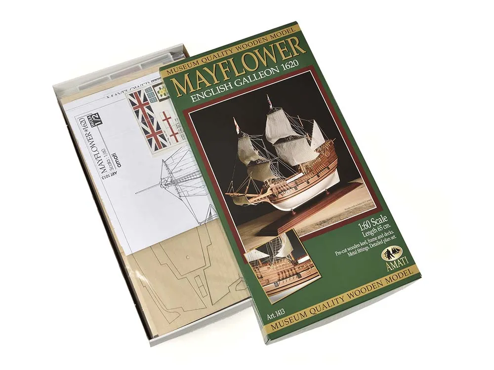 Английский галеон Mayflower + (Стартовый набор инструментов) Английский галеон Mayflower + (Стартовый набор инструментов)