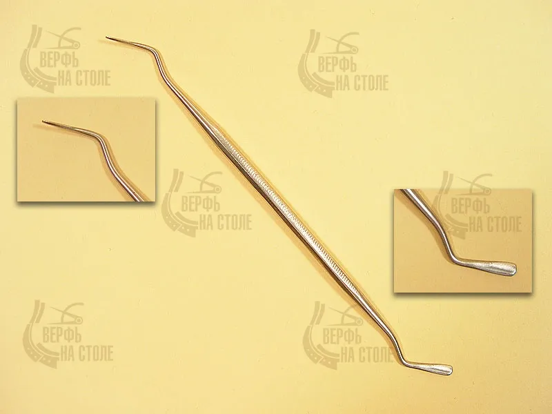 Двухсторонняя стека, 15 см, узкие лопаточка и ланцет