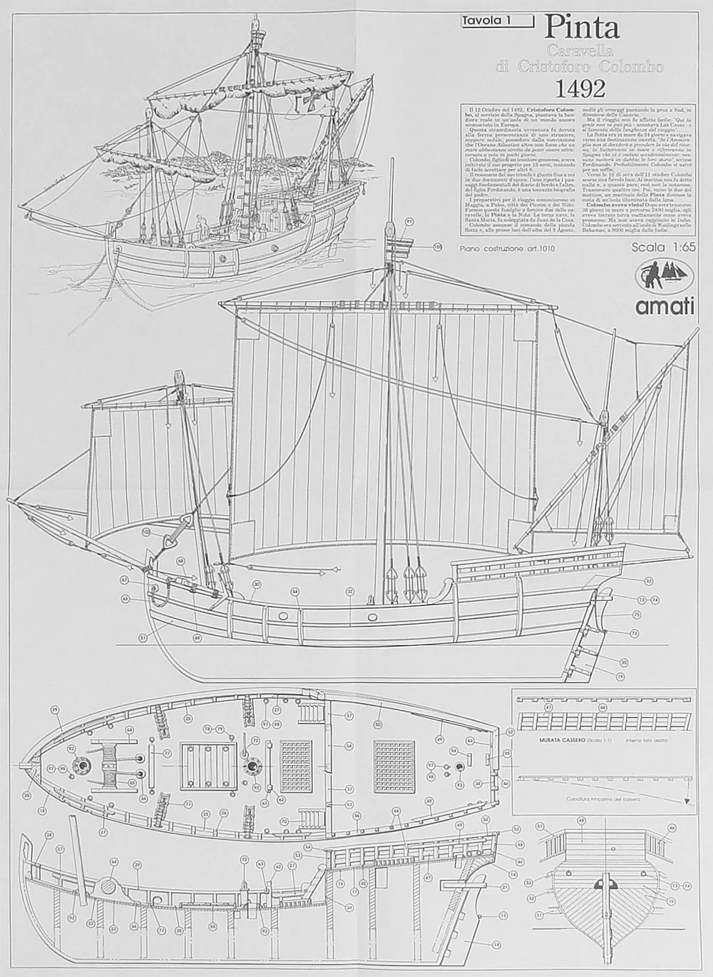 Чертеж корабля Pinta Чертеж корабля Pinta