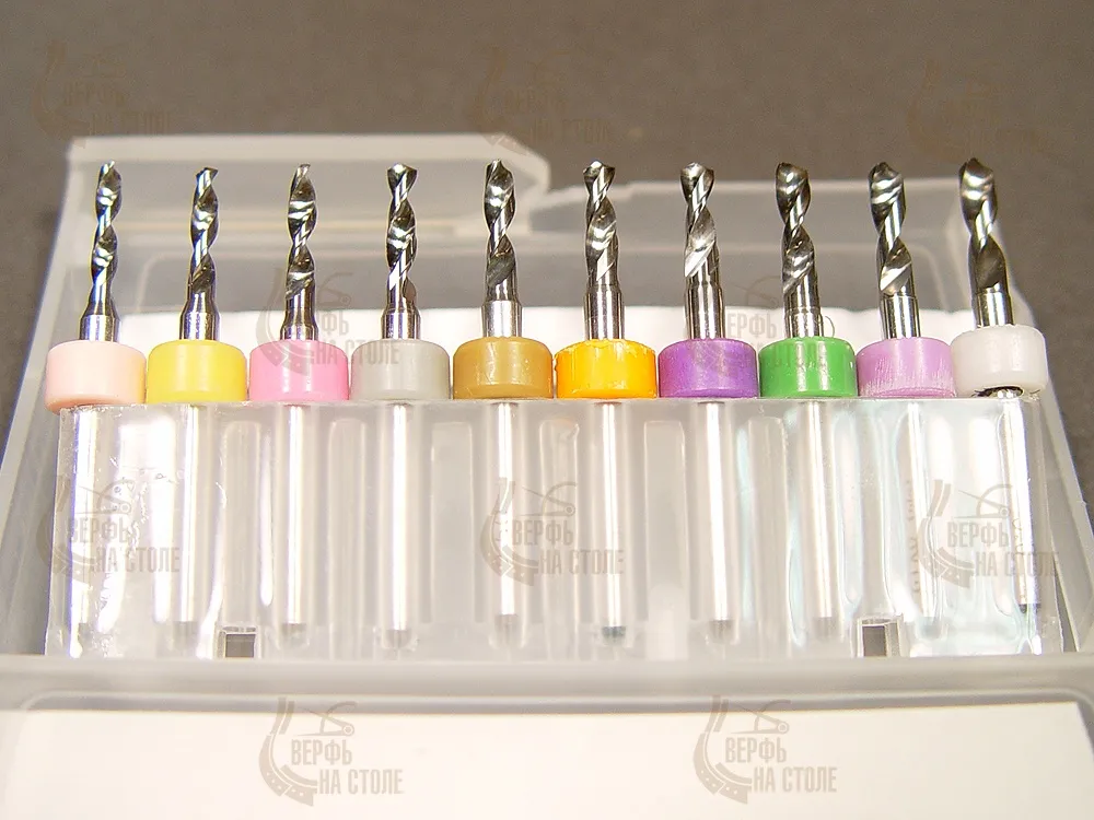 Набор из 10 сверл от 2,1 до 3 мм