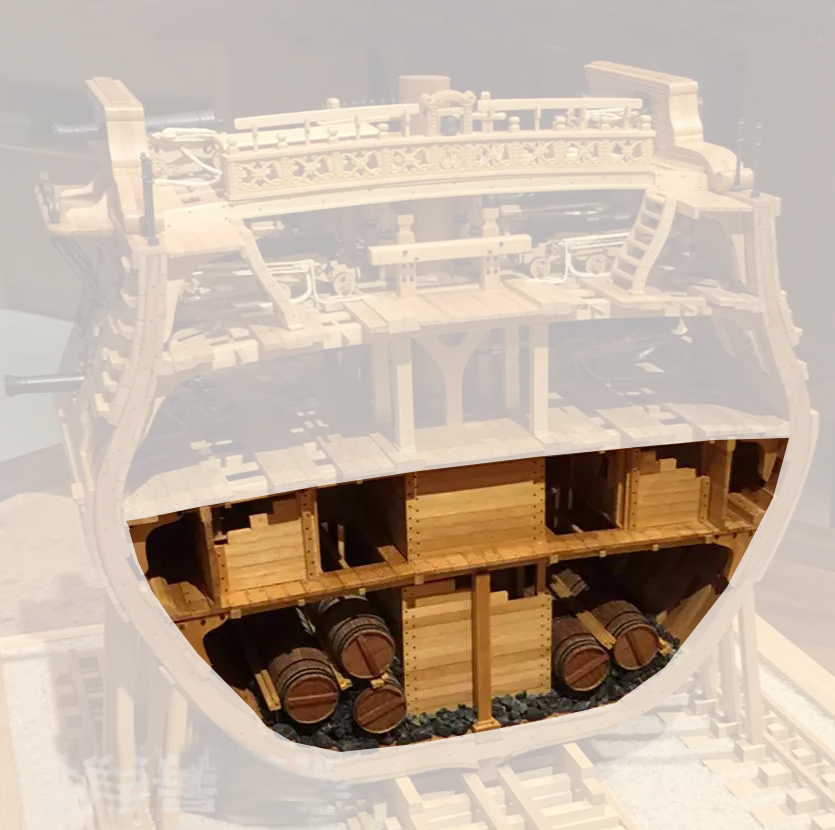 Дополнение Интерьер для сечения Bonhomme Richard, версия самшит Интерьер для сечения Bonhomme Richard, версия самшит