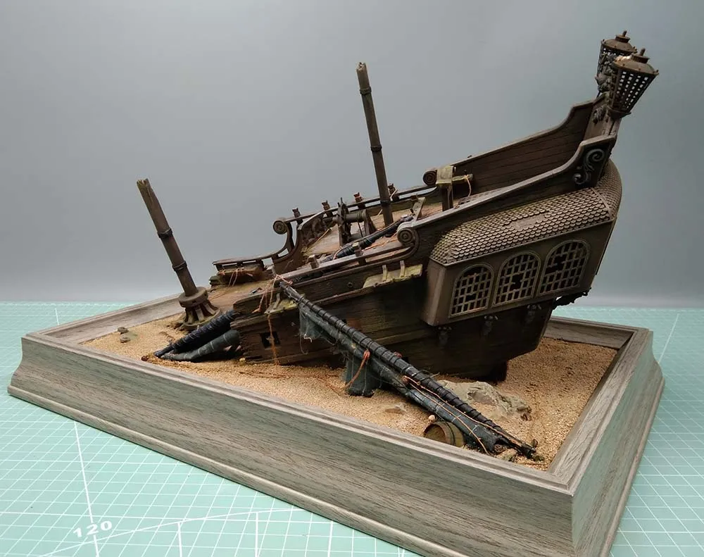 модель корабля для сборки Black Pearl (Черная жемчужина) на дне
