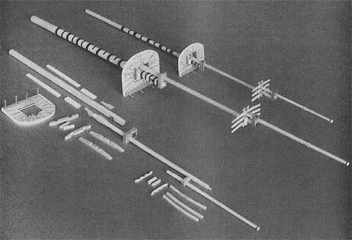 Фок Мачта. Собранные грот и бизань