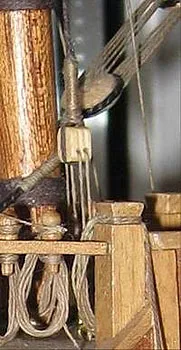 San Martin OcCre. Набивка грот-стень-штага на модели