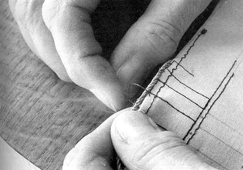 Подшивка ликтроса вручную